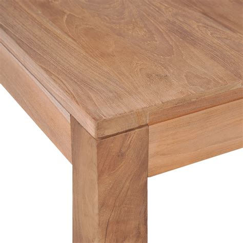 VidaXL Madera Teca Maciza Acabado Natural Mesa De Centro 60x60x40 Cm