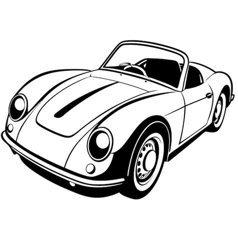 Premium Vector Vintage Classic Car Coloring Design