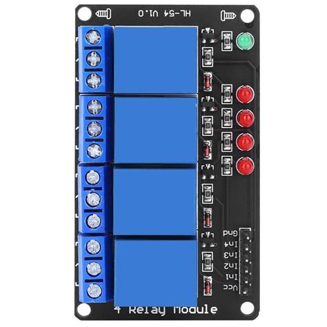 Yosoo Module Relais Module De Relais Voies Plaque Noire V Bas Niveau