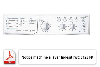 programme machine a laver indesit