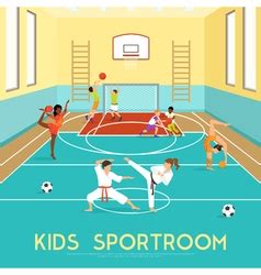 Sport for kids physical training Royalty Free Vector Image