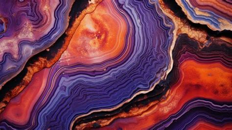 Premium Ai Image Ablaze Color Agate Stone Texture Background