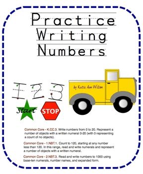 Practice Writing Numbers by Katie Ann | TPT
