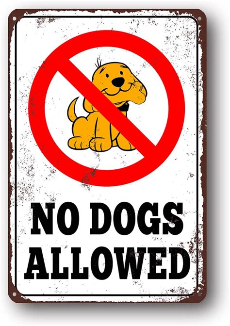 Amazon.com : No Dogs Allowed Sign, Funny Dog Sign For Farm Yard Outdoor ...
