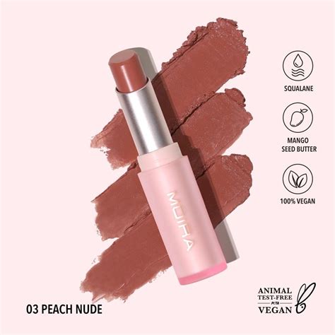 MOIRA Signature Lipstick 003 Peache Nude Pomadka Do Ust Makeup Room