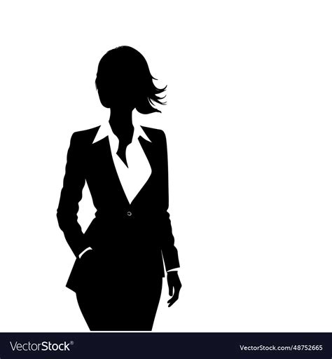 Business Woman Silhouette Royalty Free Vector Image