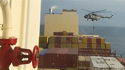 iranian navy seizes israel linked container ship  escalating