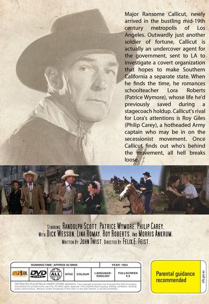 The Man Behind The Gun 1953 Dvd Randolph Scott Patrice Wymore