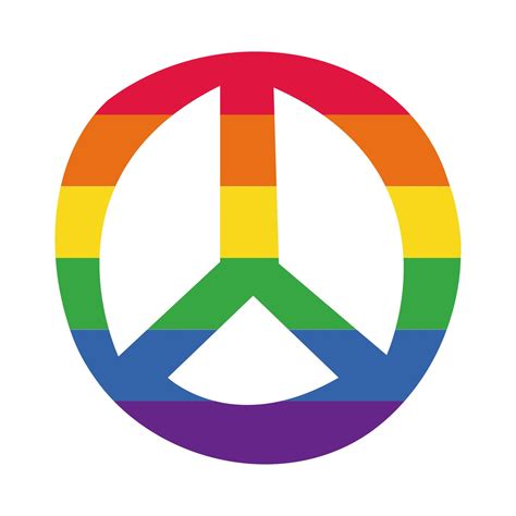 Peace Symbol With Gay Pride Flag Hand Draw Style 2585710 Vector Art At Vecteezy