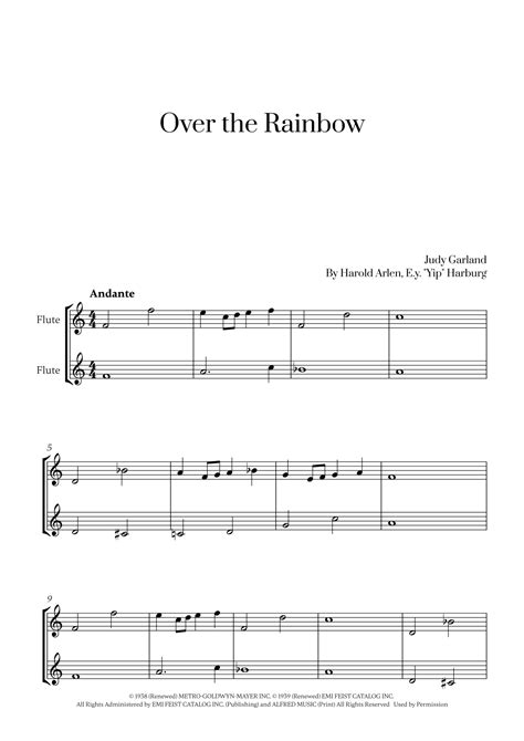 Over The Rainbow Arr Cadenza Editions Sheet Music Judy Garland