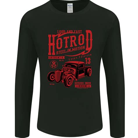 Hotrod Steel In Motion Hot Rod Dragster Car Mens Long Sleeve T Shirt Ebay