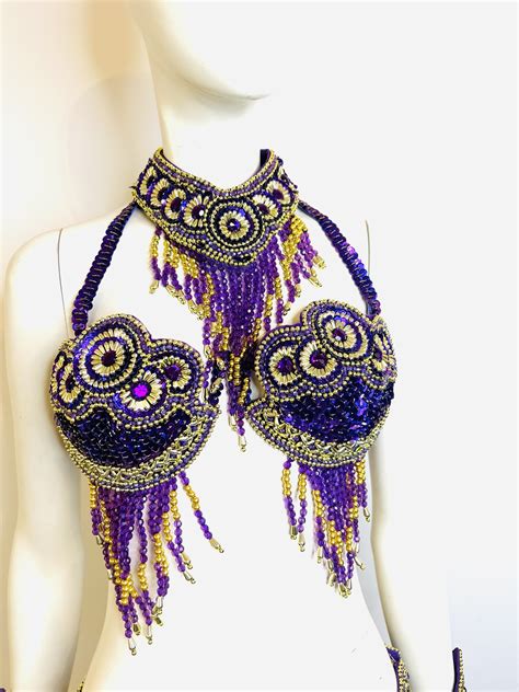 Bikini Violet Et Or Samba Atelier Louise Costume