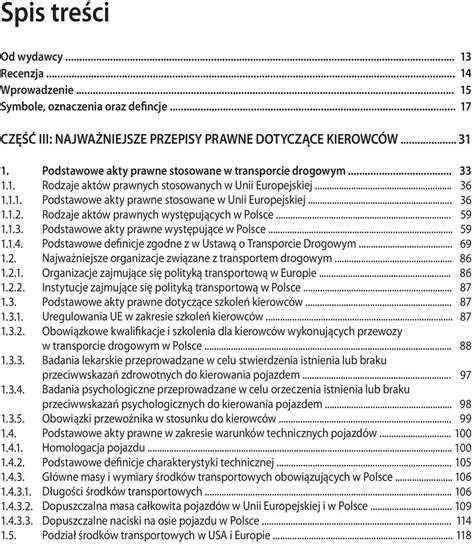 Spis Tre Ci Cz Iii Najwa Niejsze Przepisy Prawne Dotycz Ce