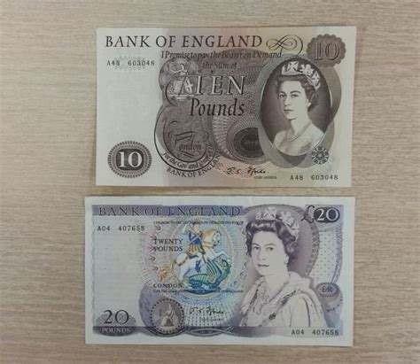 Great Britain 10 Pounds 1966 And 20 Pounds 1970 Sign Catawiki