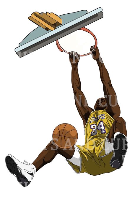 Shaq Dunking Downloadable Digital PNG File - Etsy