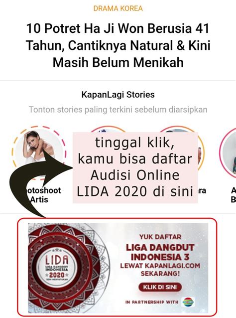 Cara Gampang Daftar Audisi Online LIDA 2020 Cek Di Sini KapanLagi