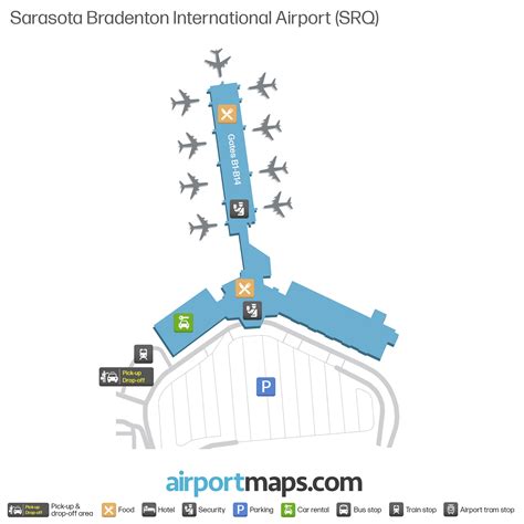 Map of Sarasota Bradenton Airport (SRQ) – Terminal Map | Airportmaps.com