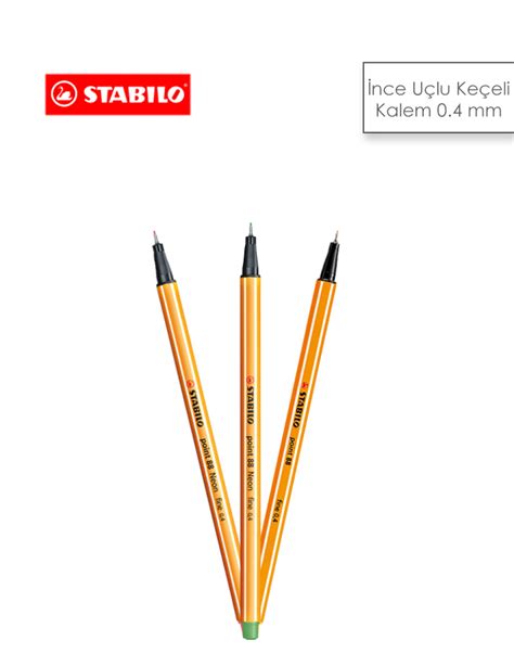 Stabilo Point 88 İnce Uçlu Keçeli Kalem 0 4 mm Akrilik Kalemler