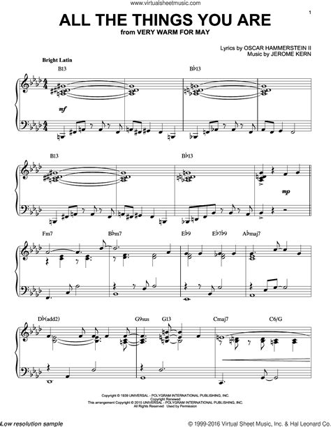 All The Things You Are Jazz Version Arr Brent Edstrom Sheet Music For Piano Solo