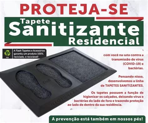 Tapete Sanitizante Higienizador Calçado Limpeza Sapato Parcelamento