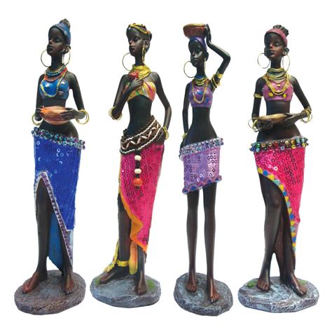 Buy Rockin Gear Statue African Art Figurines 10 Inches Tall 4 Piece