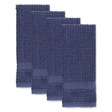 Dii Solid French Blue Waffle Terry Dishtowel Set Of 4 1 King Soopers