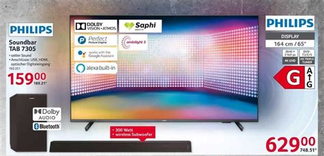 Philips Soundbar Tab 7305 Oder 4k Uhd Led-tv Angebot bei Selgros ...