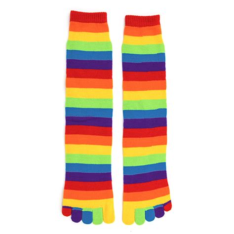 Rainbow Toe Socks Toe Socks For Women Foot Traffic