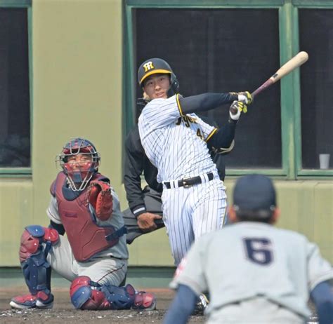 阪神ドラ3・井坪マルチ安打 高卒で驚異の対外試合9戦、打率・360 和田2軍監督も絶賛阪神タイガースデイリースポーツ Online