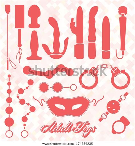Vector Set Adult Sex Toys Silhouettes Stock Vector Royalty Free Shutterstock