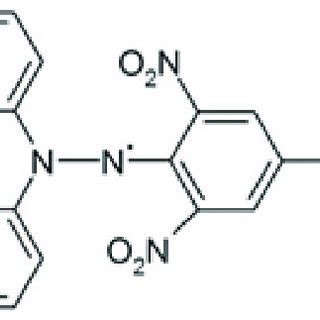 Chemical Structure Of Dpph Diphenyl Picrylhydrazyl Molecule