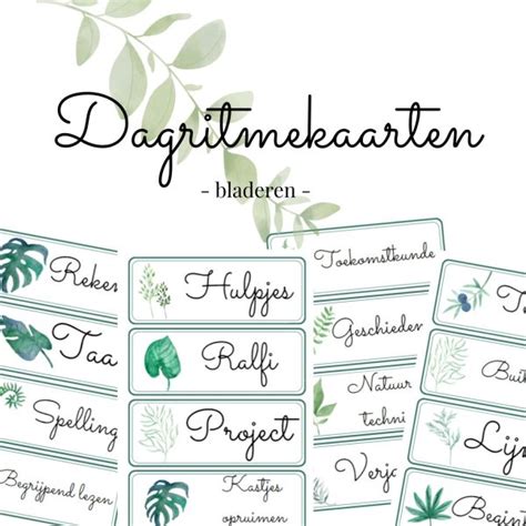 Dagritmekaarten Thema Bladeren Voor De Leerkracht