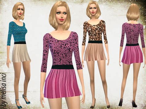 The Sims Resource Strappy Mini Wrap Dress By Melisa Inci