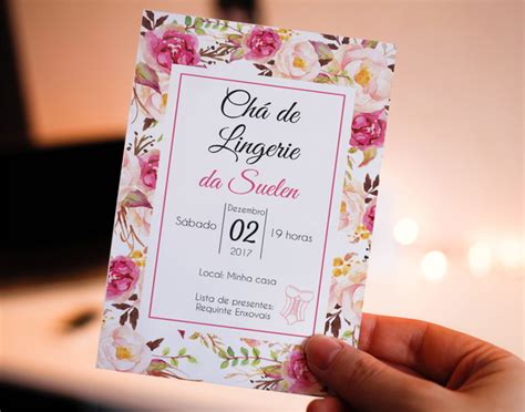 Convite Chá de Lingerie Panela Digital Elo7