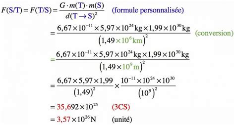 Exercices Avec La Force Gravitationnelle Phychiers Fr