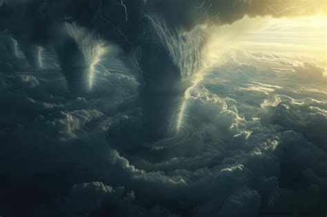 Tornadoes Violently Rotating Columns Of Air With A Funnel Shape