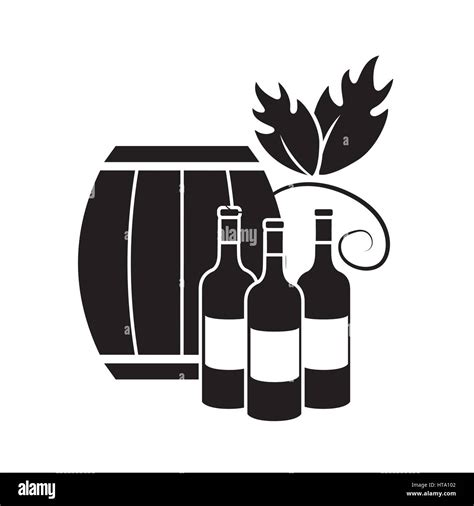 Barrel And Bottles Of Wine Icon Stock Stock Vector Image And Art Alamy