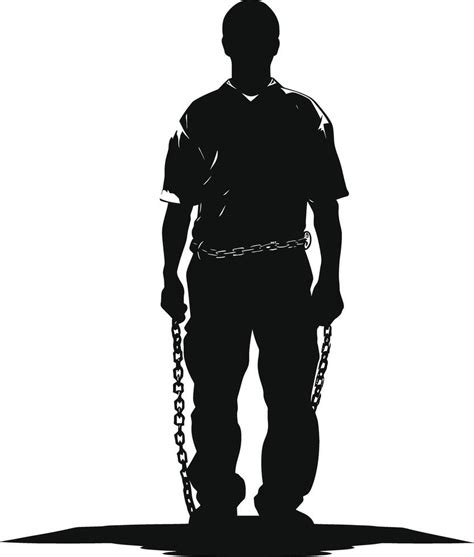 AI generated Silhouette prisoner black color only full body 40548497 Vector Art at Vecteezy