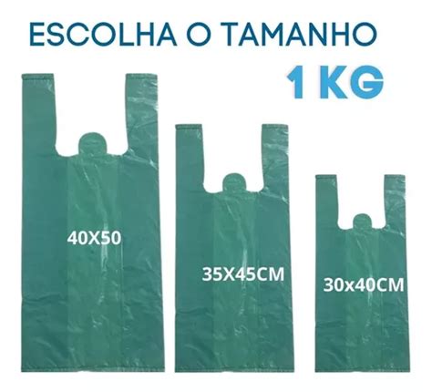 Sacolas Plásticas 1 Kg Reforçada Reciclada Escolha O Tamanho