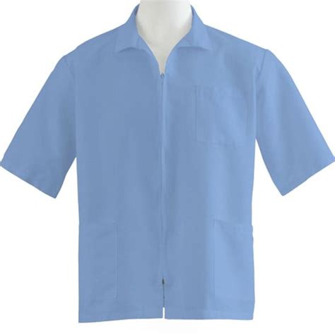 Medline Unisex Zip Front Lab Smock Light Blue Xl 1ct