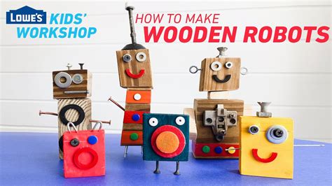 How To Make Wooden Robots Kids Diy Workshop Youtube