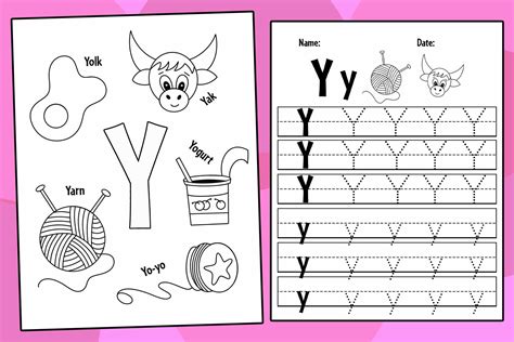 Letter Y Worksheets For Preschool Kindergarten Fun With Mama