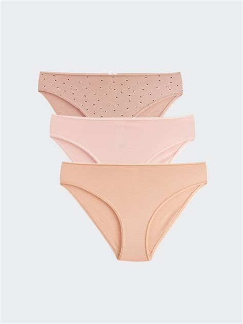 PEMBE Desenli Bikini Külot lü Paket W IM Z LT LCW