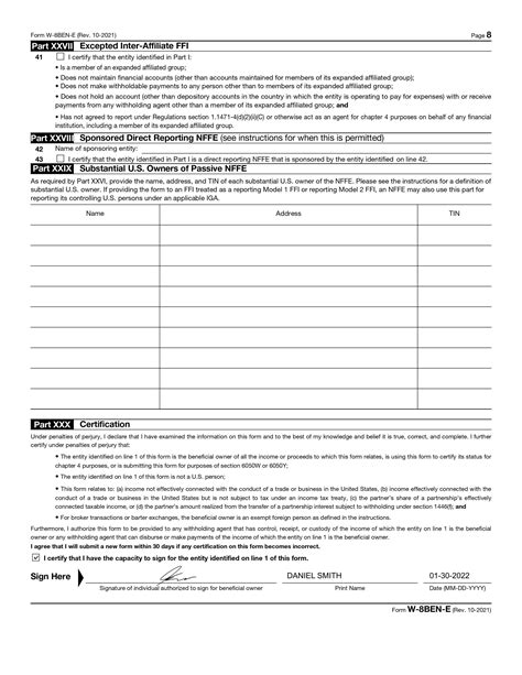 How Should An Engineer Who Owns A Company Fill Out A W 8BEN E Form