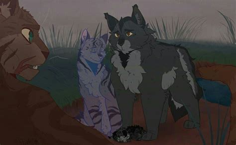 //Gloomy morning.// Crookedstar, Silverstream's spirit, Graystripe and ...