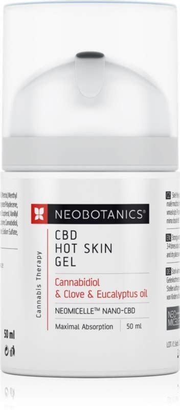 Neobotanics CBD Hot Skin Gel gel de massage chauffant pour apaiser les muscles fatigués et