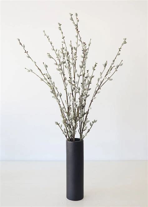 Fake Plastic Pussy Willow Branch