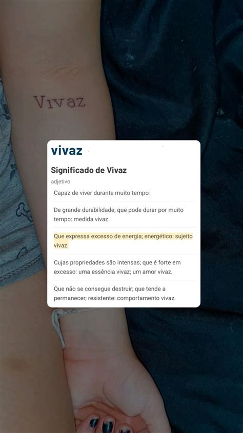 O Que Significa Vivaz - Tatuagem Vivaz - Significado | Tatuagem significados, Frases para ...