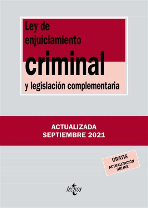 Ley De Enjuiciamiento Criminal Y Legislacion Complementaria Vv Aa