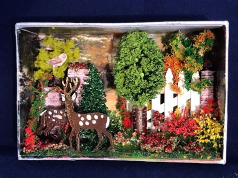 Miniature Forest Animals Diorama Deer Dollhouse Diorama | Etsy